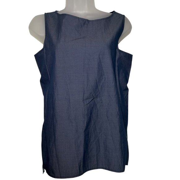 Inclán Studio Houston Chambray Tank Top NWT Sample $214 - Picture 4 of 7